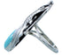 Authentic Sterling Silver Navajo Turquoise Leaf Ring Size 5-3/4 RX115485
